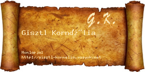 Gisztl Kornélia névjegykártya
